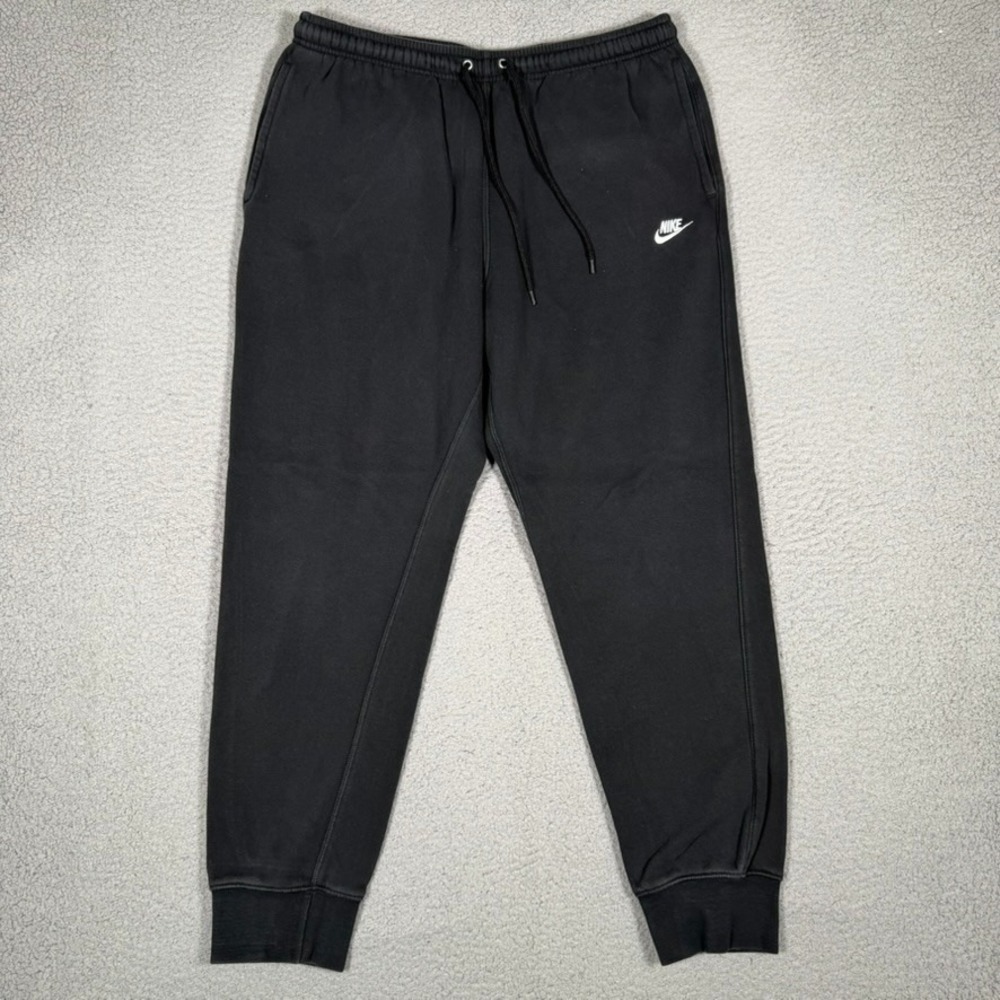 Nike Pants Mens Large Black Sportswear Club Fleece Casual Preppy Joggers Logo